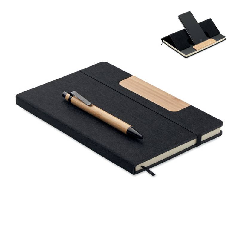 Sada sešitů A5 RPET, černá Sada sešitů A5 RPET, černá