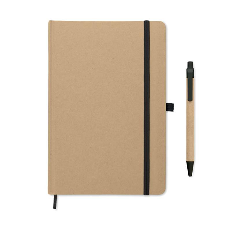 Zápisník A5 z recykl. papíru, černá Zápisník A5 z recykl. papíru, černá