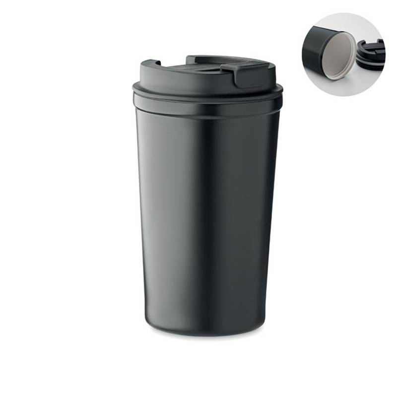 Dvoustěnný kelímek 450 ml, černá Dvoustěnný kelímek 450 ml, černá