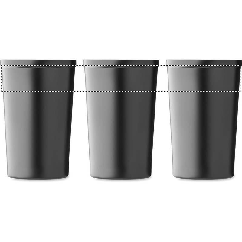 Dvoustěnný kelímek 450 ml, černá Dvoustěnný kelímek 450 ml, černá