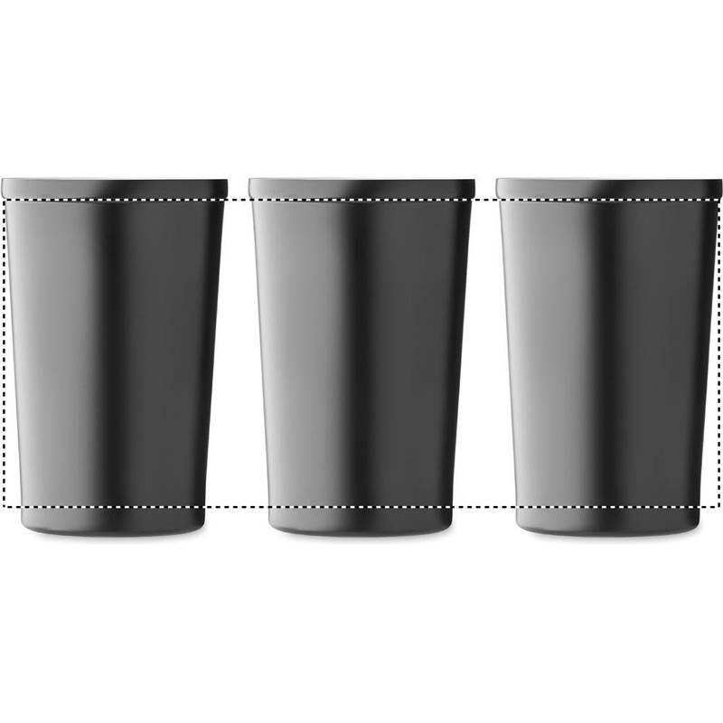 Dvoustěnný kelímek 450 ml, černá Dvoustěnný kelímek 450 ml, černá