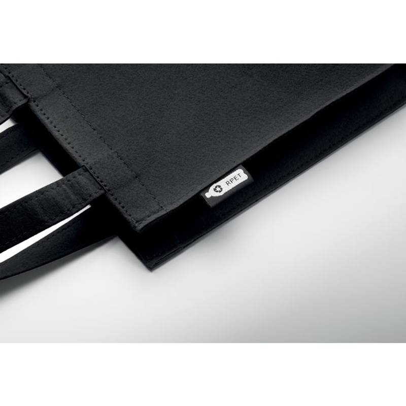 Malá dárková taška z plsti RPET, černá Malá dárková taška z plsti RPET, černá