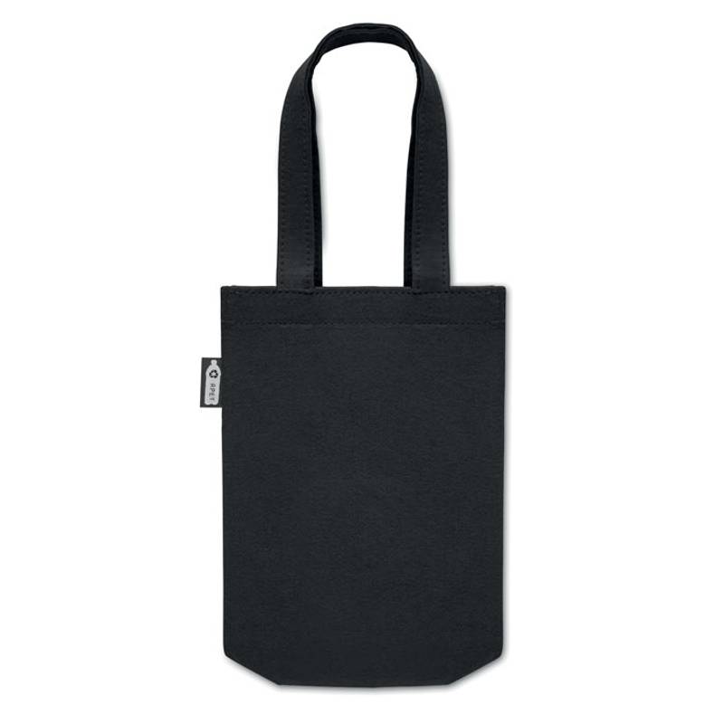 Malá dárková taška z plsti RPET, černá Malá dárková taška z plsti RPET, černá