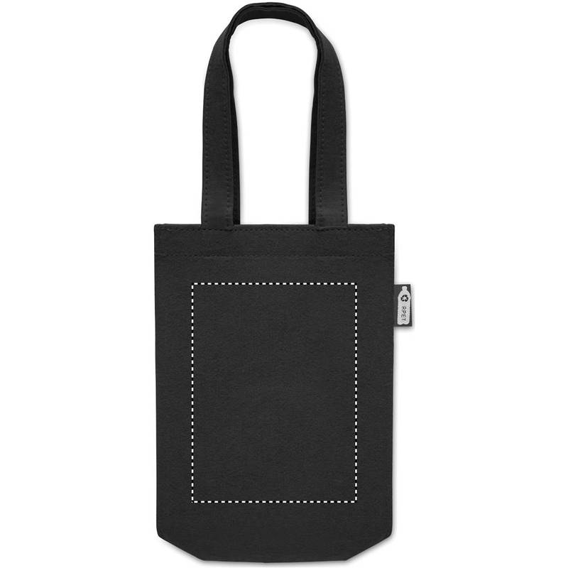 Malá dárková taška z plsti RPET, černá Malá dárková taška z plsti RPET, černá