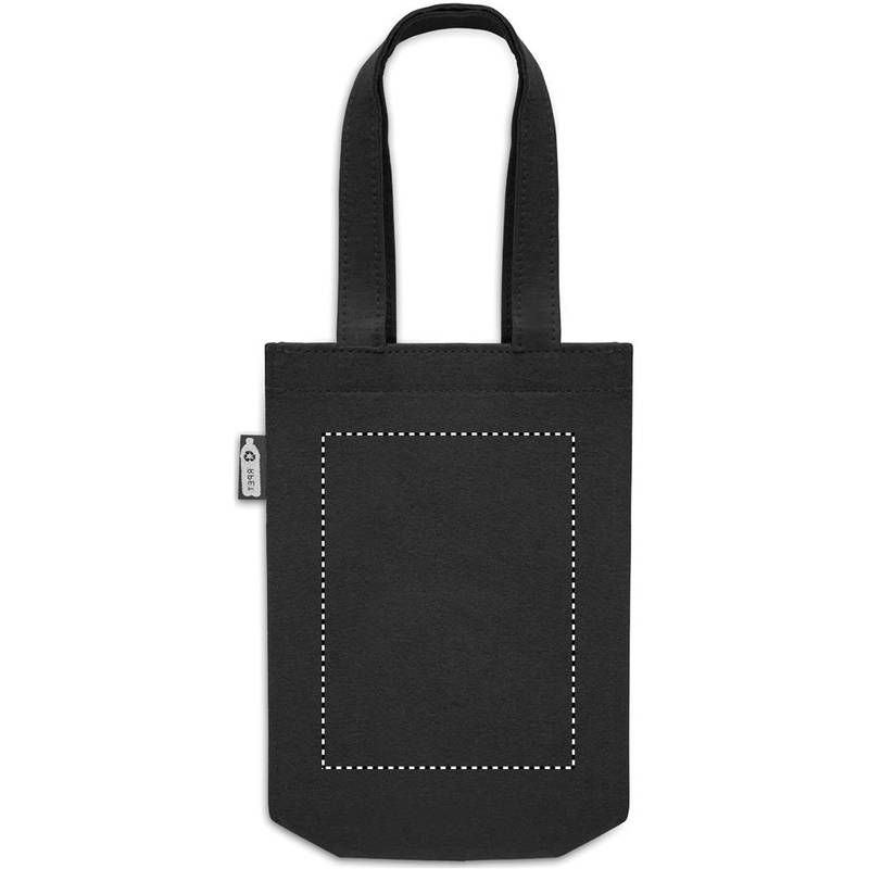 Malá dárková taška z plsti RPET, černá Malá dárková taška z plsti RPET, černá