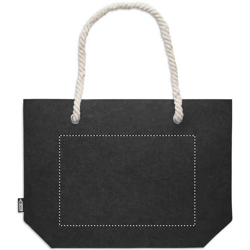 Plážová taška z plsti RPET, sivá Plážová taška z plsti RPET, sivá