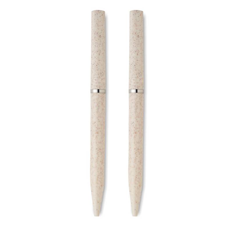 Sada propisek z pšeničné slámy/ABS, hnědá béžová Sada propisek z pšeničné slámy/ABS, hnědá béžová