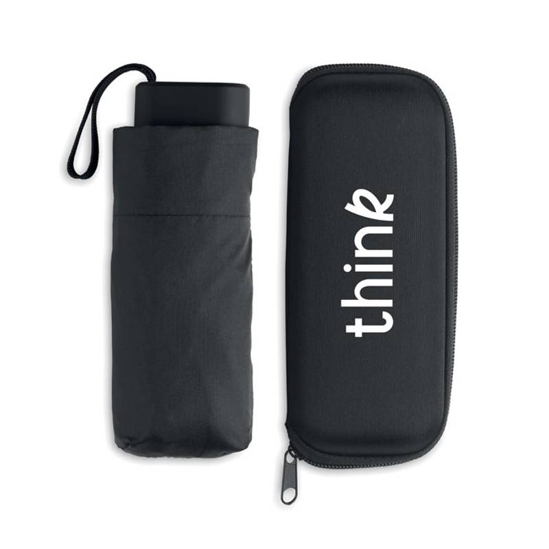 19-palcový skladací dáždnik, čierna 19-palcový skladací dáždnik, čierna