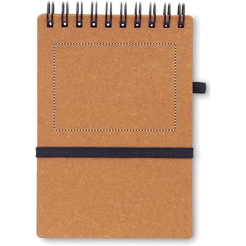 Recyklovaný zápisník s perom, hnedá Recyklovaný zápisník s perom, hnedá