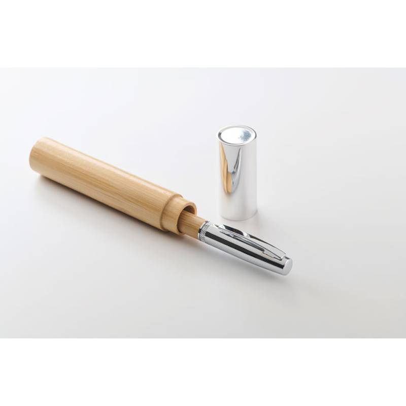 Kovové twist kuličkové pero v tubě, hnědá Kovové twist kuličkové pero v tubě, hnědá