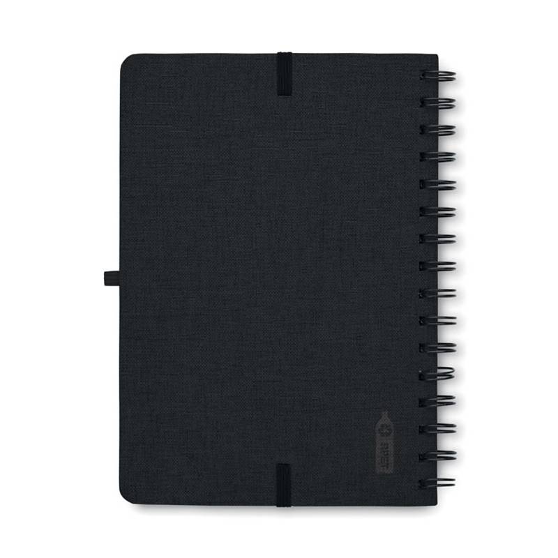 Kroužkový zápisník A5 s držákem te, černá Kroužkový zápisník A5 s držákem te, černá