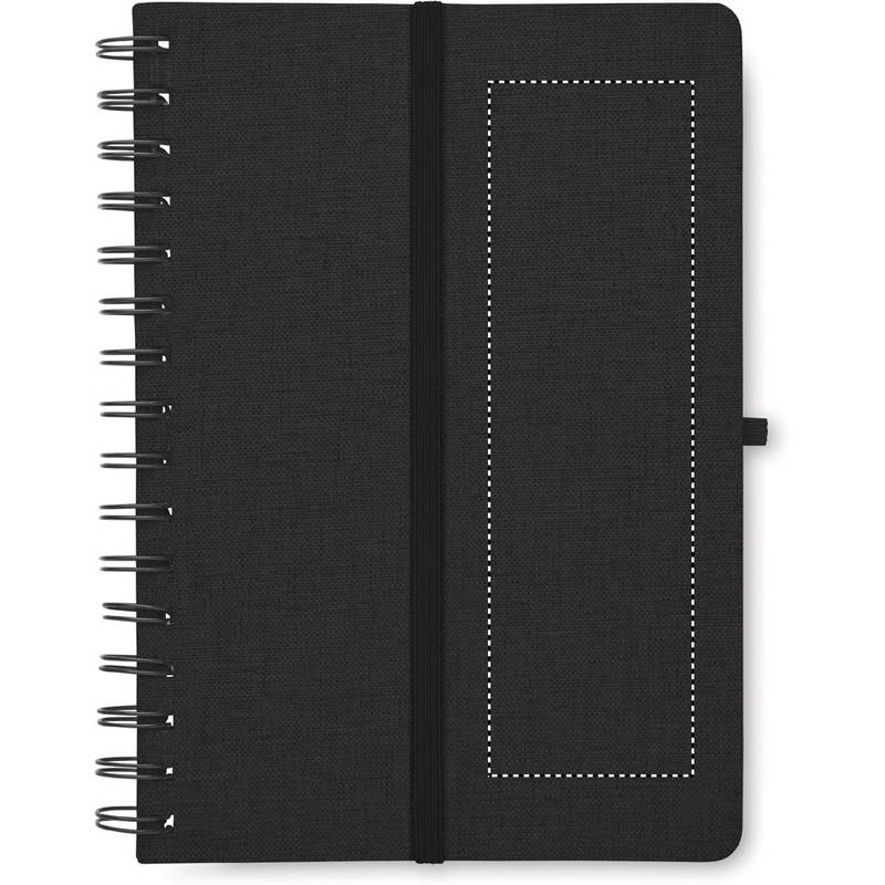 Kroužkový zápisník A5 s držákem te, černá Kroužkový zápisník A5 s držákem te, černá