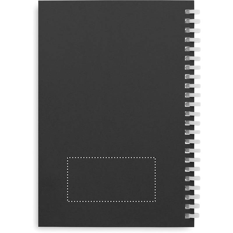 Zápisník A5 z recyklovaného karton, černá Zápisník A5 z recyklovaného karton, černá