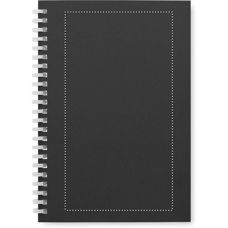 Zápisník A5 z recyklovaného karton, černá Zápisník A5 z recyklovaného karton, černá