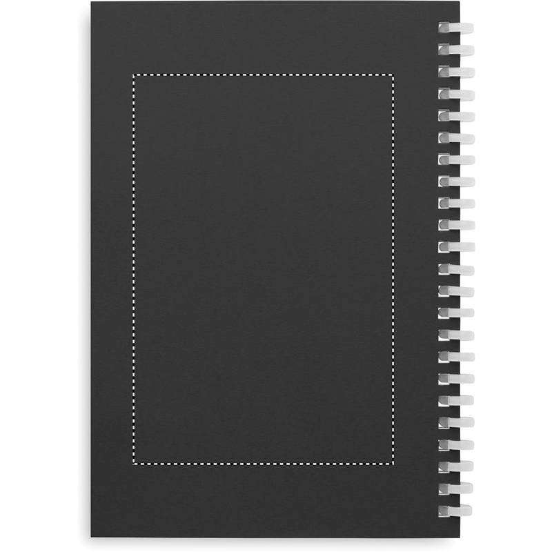 Zápisník A5 z recyklovaného karton, černá Zápisník A5 z recyklovaného karton, černá