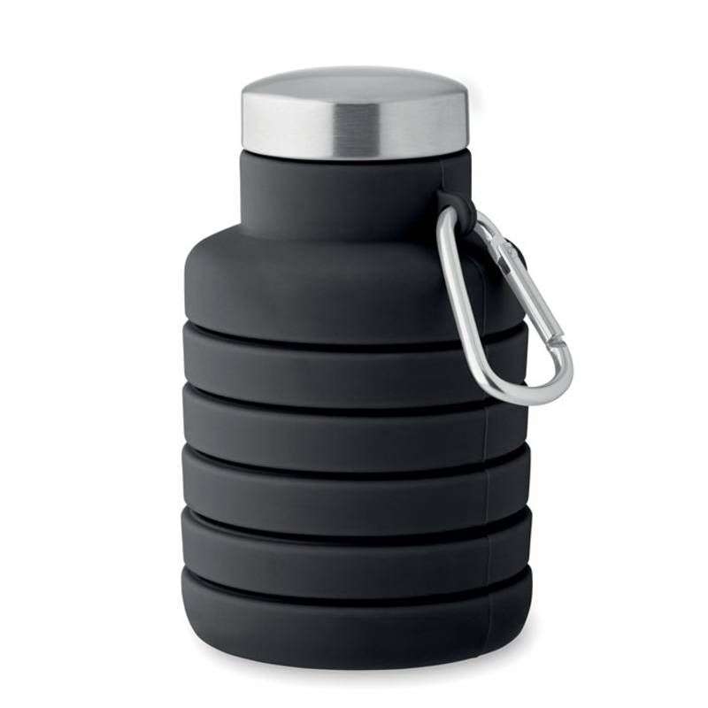 Skládací láhev 500ml, černá Skládací láhev 500ml, černá