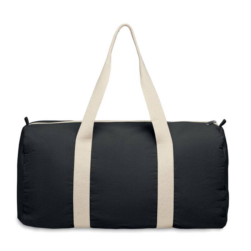 Sportovní taška z recyklované bavl, černá Sportovní taška z recyklované bavl, černá