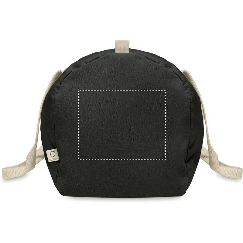 Sportovní taška z recyklované bavl, černá Sportovní taška z recyklované bavl, černá