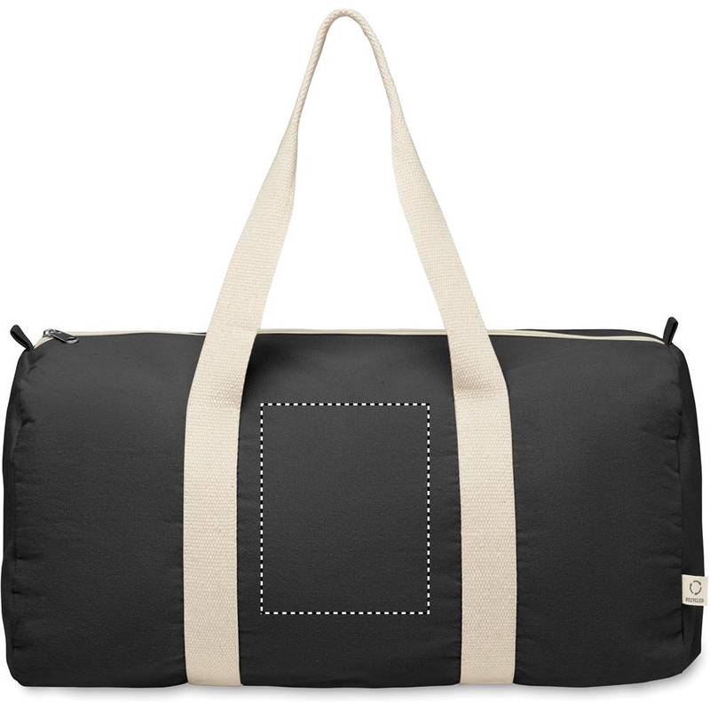 Sportovní taška z recyklované bavl, černá Sportovní taška z recyklované bavl, černá