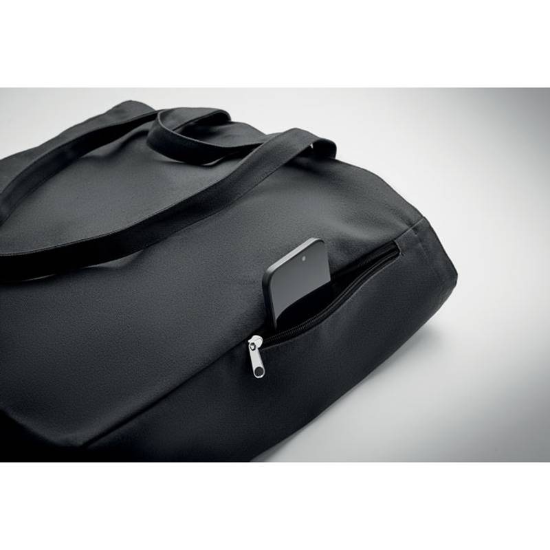 Taška z recyklované bavlny, černá Taška z recyklované bavlny, černá