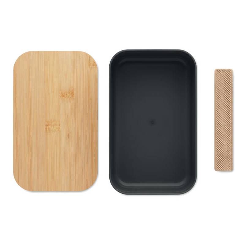 Obědová krabička z PLA, 1000ml, černá Obědová krabička z PLA, 1000ml, černá