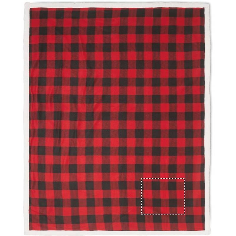 RPET fleecová deka, červená RPET fleecová deka, červená