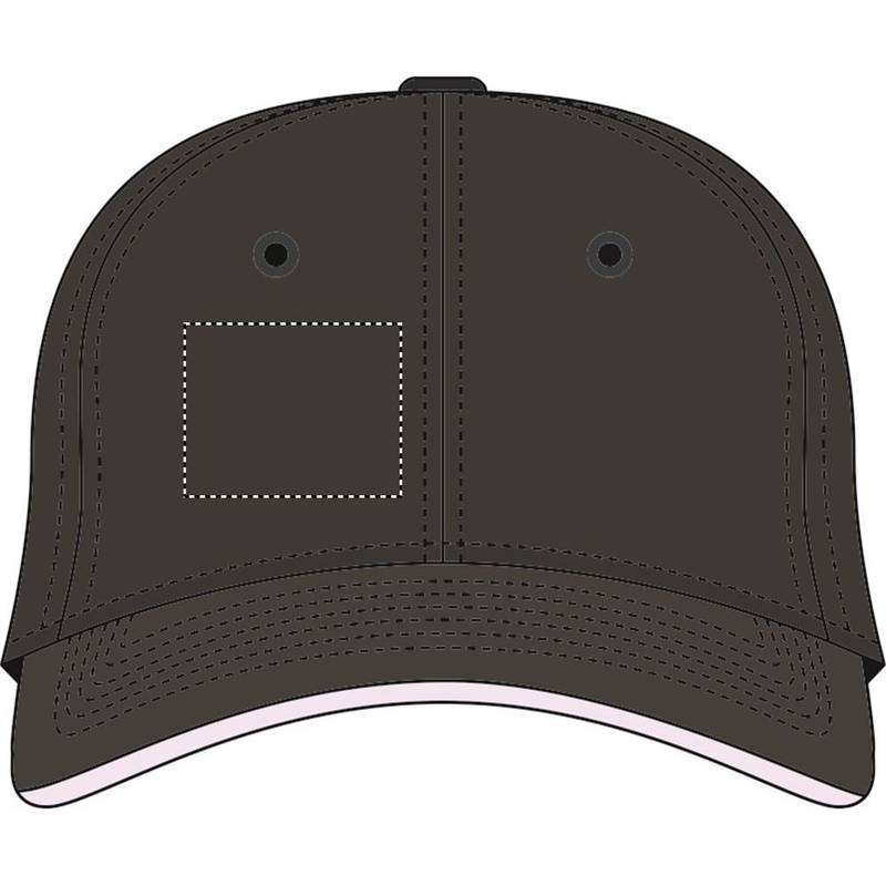 Šesťpanelová šiltovka, biela - čierna Šesťpanelová šiltovka, biela - čierna