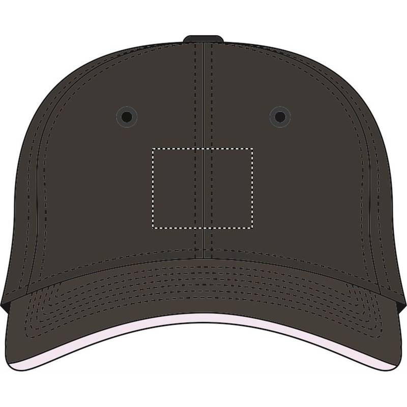 Šesťpanelová šiltovka, biela - čierna Šesťpanelová šiltovka, biela - čierna