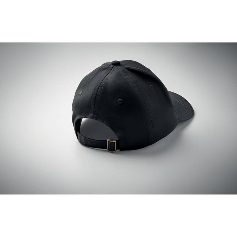 6 panelová bavlněná kšiltovka, černá 6 panelová bavlněná kšiltovka, černá