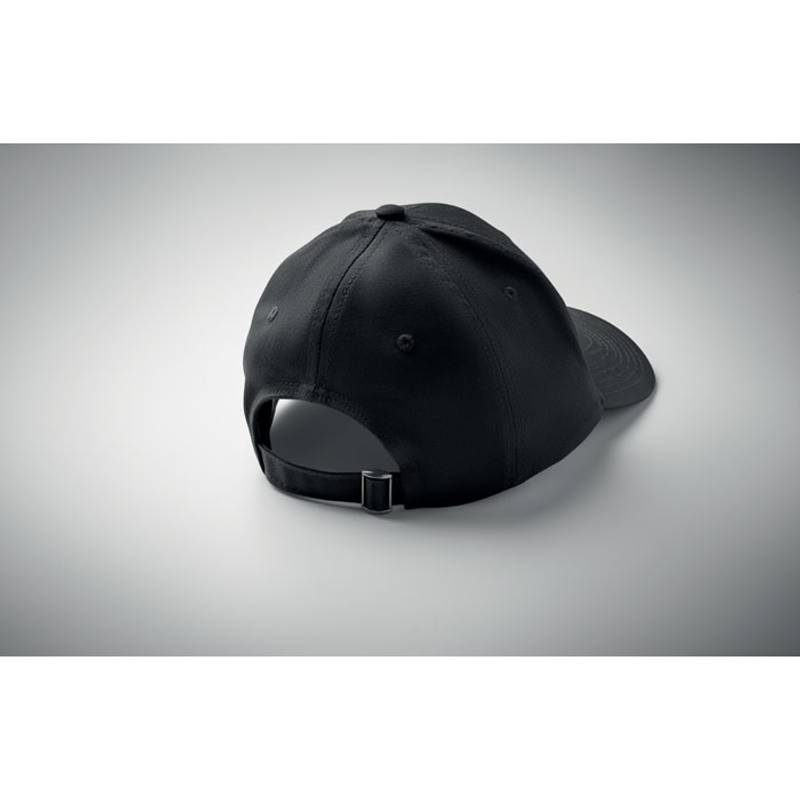 6 panelová bavlněná kšiltovka, černá 6 panelová bavlněná kšiltovka, černá