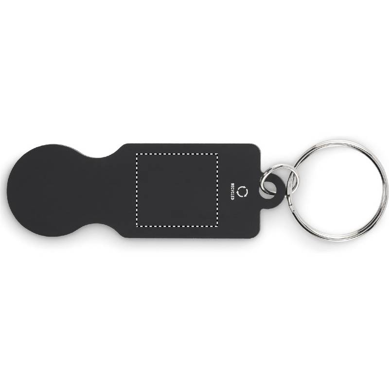 Přívěsek na klíče s žetonem do koš, černá Přívěsek na klíče s žetonem do koš, černá