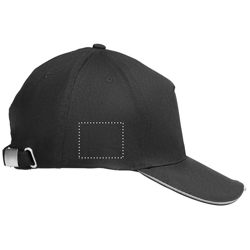 5 panelová 220g bavlněná čepice s, černá 5 panelová 220g bavlněná čepice s, černá