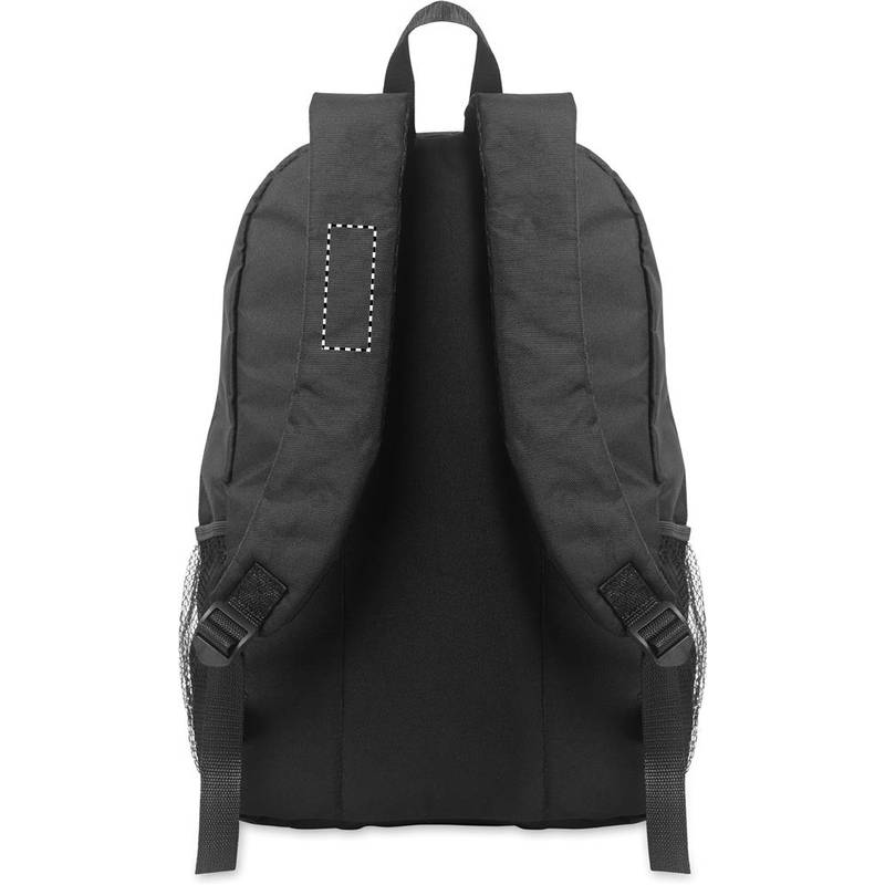 Batoh z polyesteru 600D RPET, černá Batoh z polyesteru 600D RPET, černá