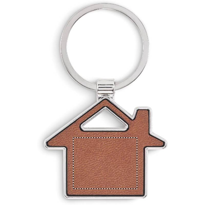 Prívesok na kľúče v tvare domu, hnedá Prívesok na kľúče v tvare domu, hnedá