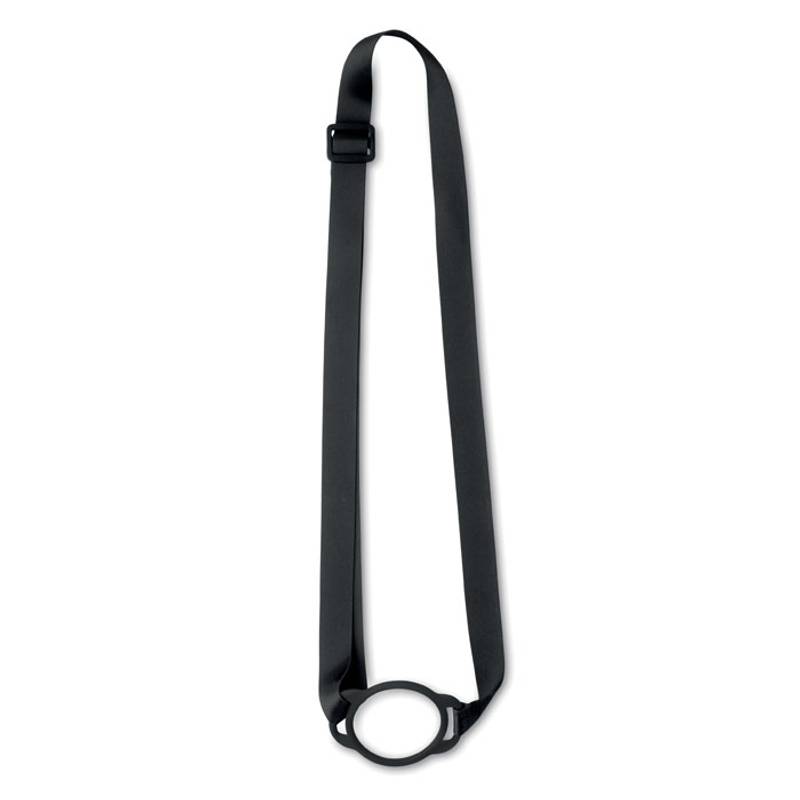 Šňůrka na krk s držákem na 6cm kel, černá Šňůrka na krk s držákem na 6cm kel, černá