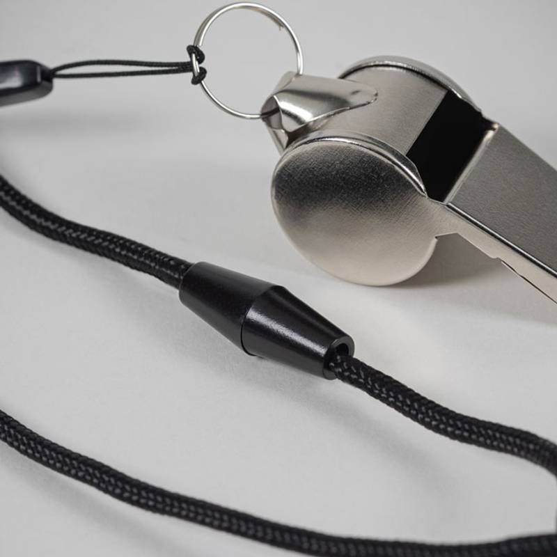 Kovová píšťalka se šňůrkou, šedá Silver Kovová píšťalka se šňůrkou, šedá Silver