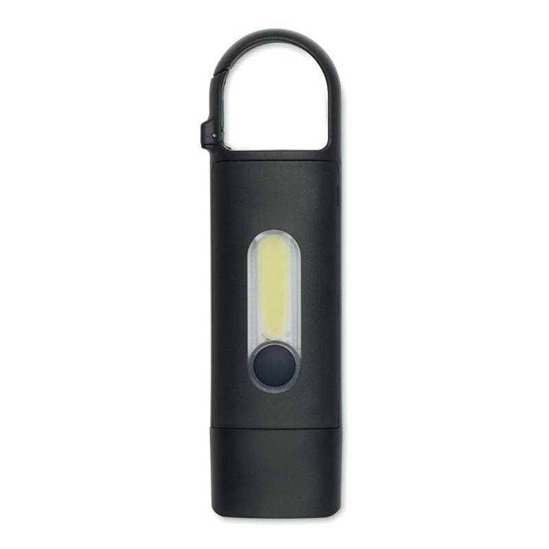 Kapesní COB svítilna, černá Kapesní COB svítilna, černá