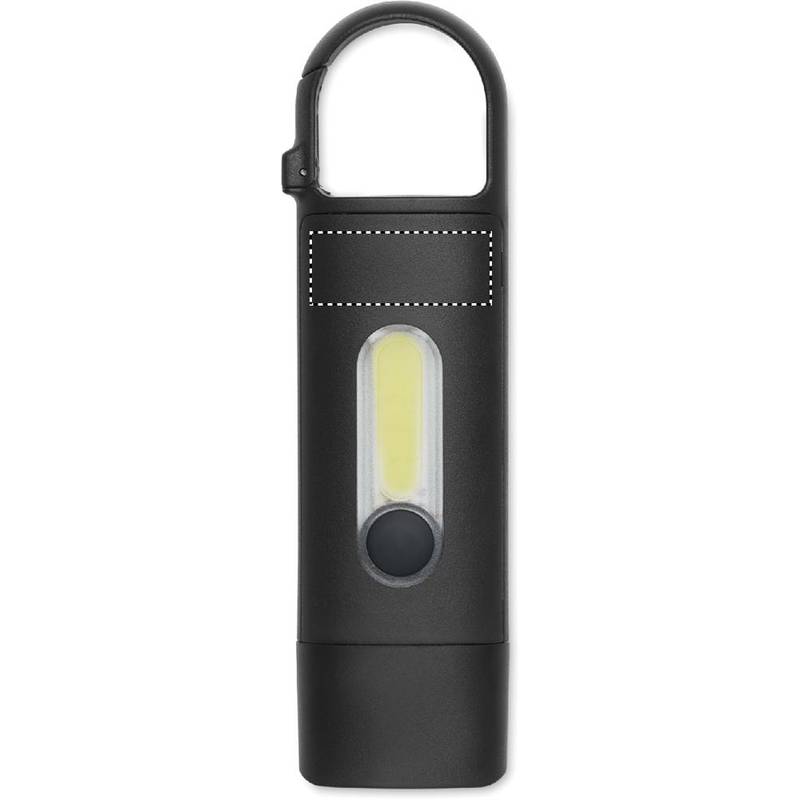 Kapesní COB svítilna, černá Kapesní COB svítilna, černá