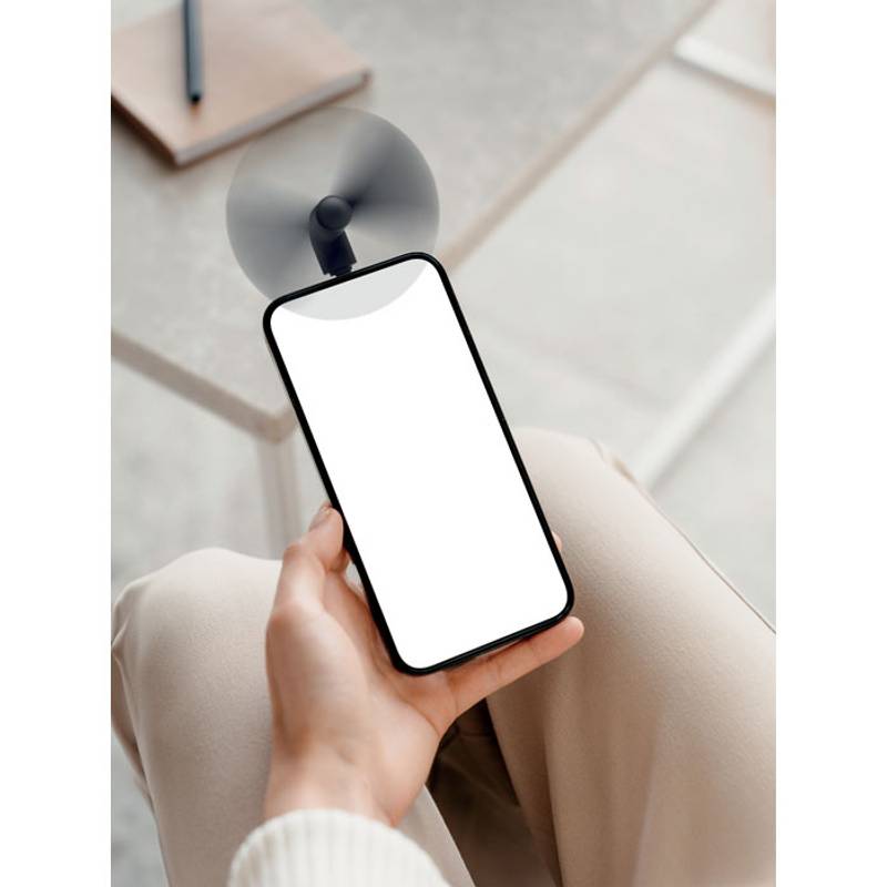 Prenosný ventilátor USB-C, čierna Prenosný ventilátor USB-C, čierna