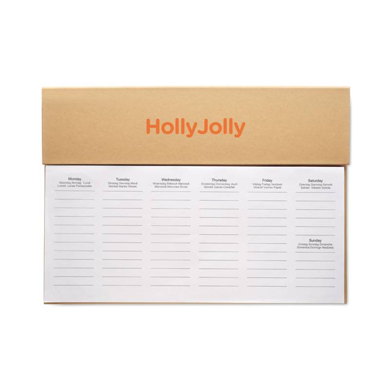 Týdenní stolní plánovač, hnědá béžová Týdenní stolní plánovač, hnědá béžová