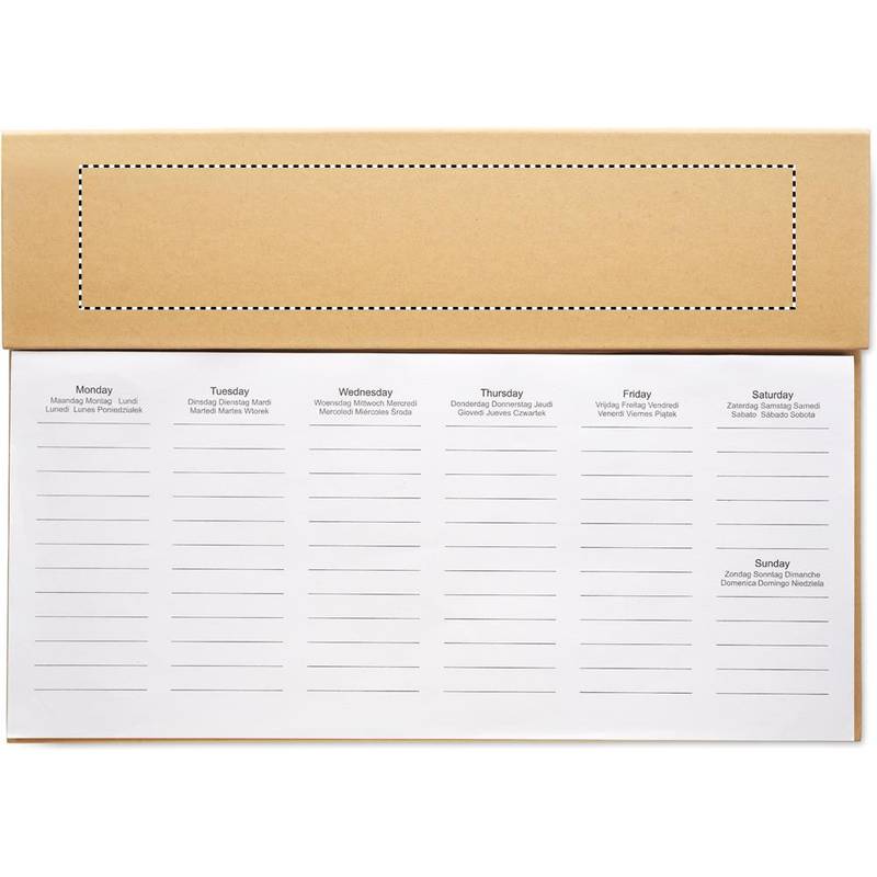 Týdenní stolní plánovač, hnědá béžová Týdenní stolní plánovač, hnědá béžová
