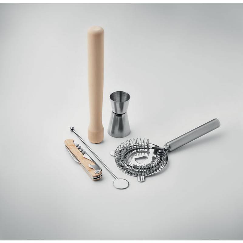 Päťdielna koktailová sada, hnedá béžová Päťdielna koktailová sada, hnedá béžová