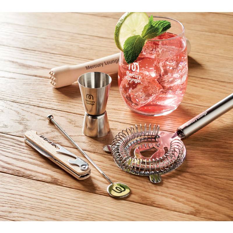 Päťdielna koktailová sada, hnedá béžová Päťdielna koktailová sada, hnedá béžová