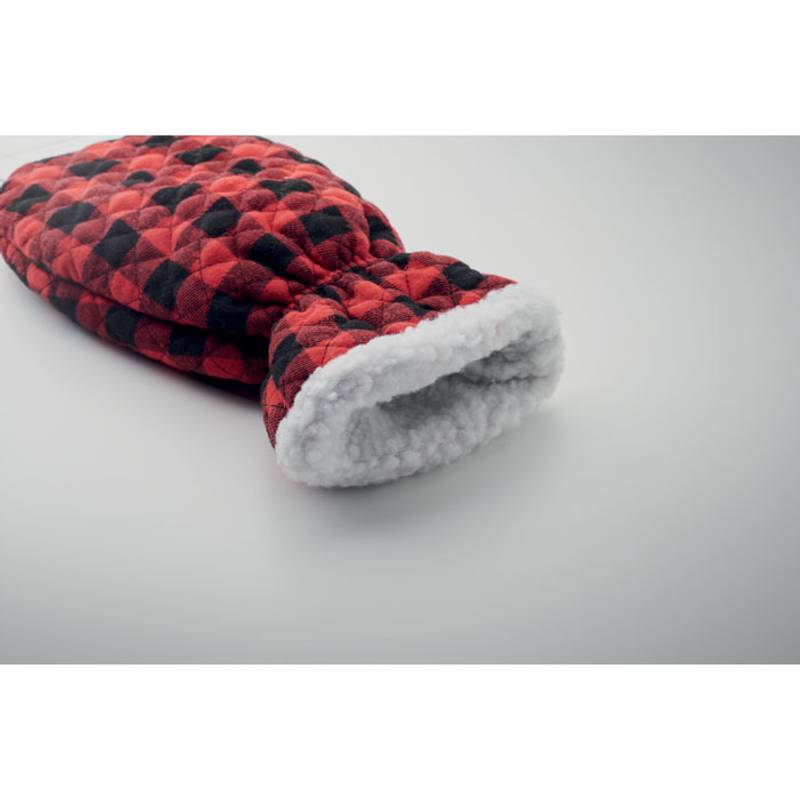 Škrabka na led s rukavicí, červená Škrabka na led s rukavicí, červená