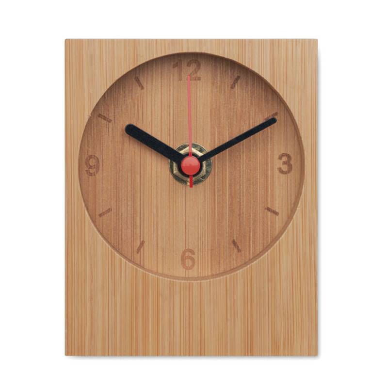 Bambusové stolní hodiny, hnědá Bambusové stolní hodiny, hnědá