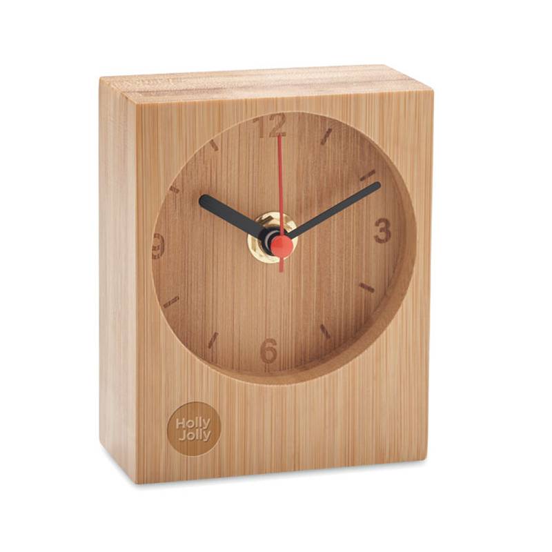 Bambusové stolní hodiny, hnědá Bambusové stolní hodiny, hnědá
