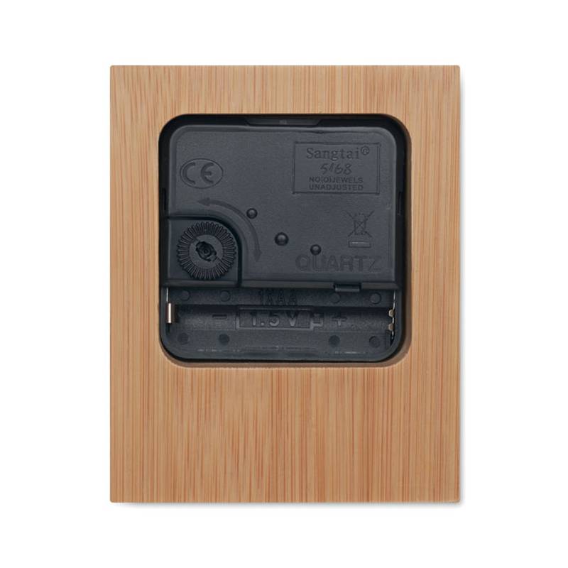 Bambusové stolní hodiny, hnědá Bambusové stolní hodiny, hnědá