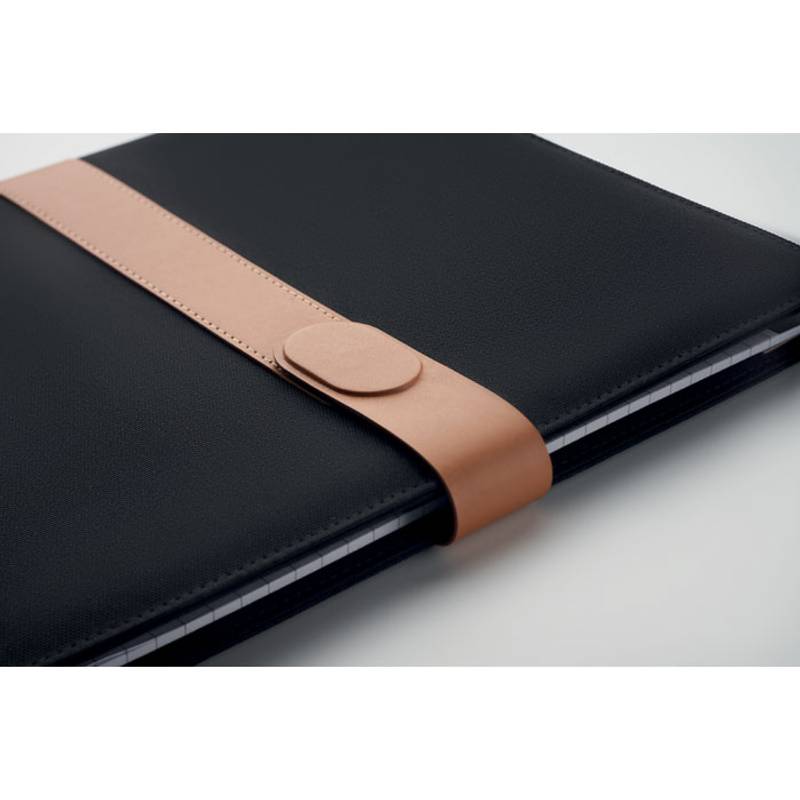 Konferenčná zložka A4 RPET, čierna Konferenčná zložka A4 RPET, čierna