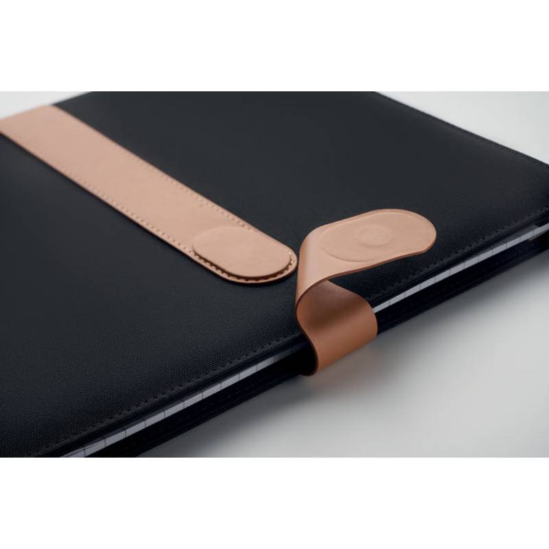 Konferenčná zložka A4 RPET, čierna Konferenčná zložka A4 RPET, čierna