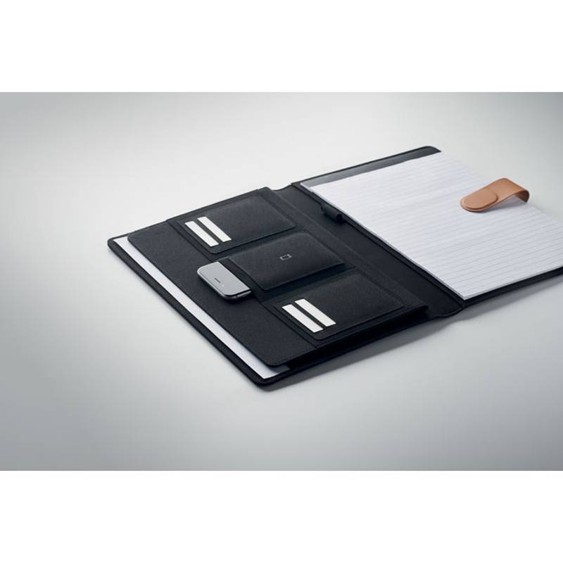 Konferenčná zložka A4 RPET, čierna Konferenčná zložka A4 RPET, čierna